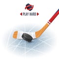 Hockey Stick And Puck Royalty Free Stock Photo