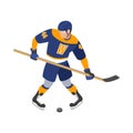 Hockey Stickhandler Isometric Composition Royalty Free Stock Photo