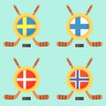 Hockey in Sweden, Finland, Denmark and Norway