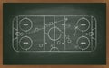 Hockey tactic on board Royalty Free Stock Photo