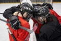 Hockey Team Huddling