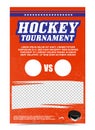 Hockey Tournament poster or flyer vector design