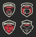 Hockey tournament sport logo template. set of hockey logos. sport emblems, badges