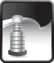 Hockey trophy on rip curl background