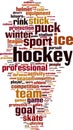 Hockey word cloud Royalty Free Stock Photo