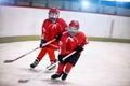 Hockey youth boys players on ice