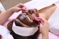 Hocolate Mask Facial Spa. Royalty Free Stock Photo