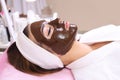 Hocolate Mask Facial Spa. Royalty Free Stock Photo