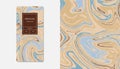 Hocolate packaging marble. Marble collection abstract liquid pattern texture. Trendy luxury product branding template Royalty Free Stock Photo