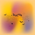 Hocus pocus. Halloween lettering background