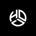 HOD letter logo design on white background. HOD creative initials letter logo concept. HOD letter design Royalty Free Stock Photo