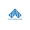 HOD letter logo design on WHITE background. HOD creative initials letter logo concept. Royalty Free Stock Photo