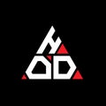 HOD triangle letter logo design with triangle shape. HOD triangle logo design monogram. HOD triangle vector logo template with red Royalty Free Stock Photo