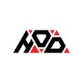 HOD triangle letter logo design with triangle shape. HOD triangle logo design monogram. HOD triangle vector logo template with red Royalty Free Stock Photo