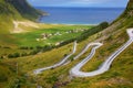 Hoddevik road in Stadlandet, Norway Royalty Free Stock Photo