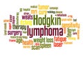 Hodgkin lymphoma word cloud concept 2