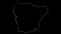 Hodh El Gharbi Mauritania region map outline animation
