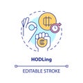 HODLing concept icon