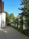 Hodos-Bodrog Monastery - side entrance in the garden of the monastery