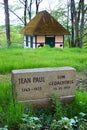 Hof, Germany - May 12, 2023: Memorial to Jean Paul, or Johann Paul Friedrich Richter, a German Romantic writer, best known for his