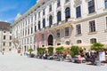 Hofburg court with cafe and Sisi museum, Vienna, Austria Royalty Free Stock Photo