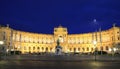 Hofburg Imperial Palace at night in Vienna Royalty Free Stock Photo