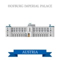 Hofburg Imperial Palace Vienna Austria flat vector attraction