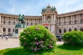 Hofburg palace and statue of Prince Eugene on Heldenplatz square, Vienna, Austria 