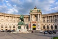 Hofburg palace and statue of Prince Eugene on Heldenplatz, Vienna, Austria