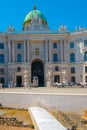 The Hofburg Palace in Vienna, ancient baroque imperial palace. Entrance of the Saint Michael wing in Michaelerplatz square