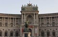 Hofburg Palace in Vienna, with the equestrian statue of Prince Eugene of Savoy Royalty Free Stock Photo