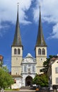 Hofkirche cathedral in Lucerne, Switzerland Royalty Free Stock Photo