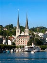 Hofkirche in Lucerne, Luzern, Switzerland Royalty Free Stock Photo