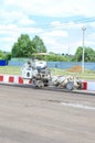 Hofmann road marking machine Royalty Free Stock Photo