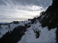 Hofpurgl hutte mountain hut in austrian alps