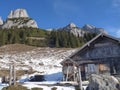 Hofpurgl hutte mountain hut in austrian alps