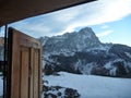 Hofpurgl hutte mountain hut in austrian alps