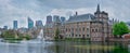 Hofvijver lake and Binnenhof , The Hague Royalty Free Stock Photo