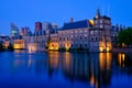 Hofvijver lake and Binnenhof , The Hague Royalty Free Stock Photo