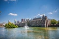 BINNENHOF HOFVIJFER DEN HAAG BLUE CLOUDY SKY Royalty Free Stock Photo