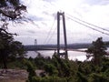 Hogakusten bridge in Sweden Royalty Free Stock Photo