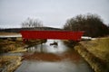 Hogback Covered Bridge Side View Royalty Free Stock Photo