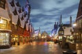 Hogsmeade village in Universal Orlando at night, FL, USA Royalty Free Stock Photo