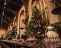 Hogwarts at Christmas at the Making of Harry Studio Tour, UK Royalty Free Stock Photo