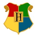 A Hogwarts crest. Vector illustration Royalty Free Stock Photo