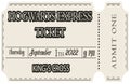 Hogwarts Express ticket for one way travel.