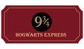 Hogwarts Express ticket for one way travel. Royalty Free Stock Photo