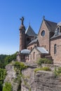 Hohenburg Monastery on Mont Sainte-Odile near Ottrott. Alsace region in France