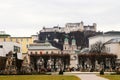 Hohensalzburg castle from the Mirabell gardens