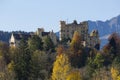 Hohenschwangau Castle, Bavaria, in autumn Royalty Free Stock Photo